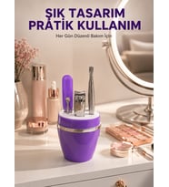 Mor Manikür Pedikür Seti Taşınabilir Kişisel Bakım Kiti