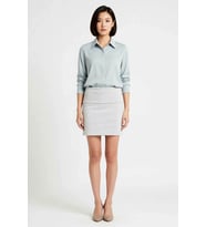Kadın Mini Şort Etek Normal Bel Ribana Örme Pamuk Polyester Elastan Rahat Kesim Günlük Modern Şık