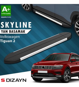 S-Dizayn VW Tiguan 2 Skyline Aluminyum Yan Basamak 173 Cm 2016-2024 A+ Kalite