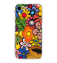 PrintiFy iPhone XR ile Uyumlu Retro Color 2  Kamera Korumalı Şeffaf  Kılıf