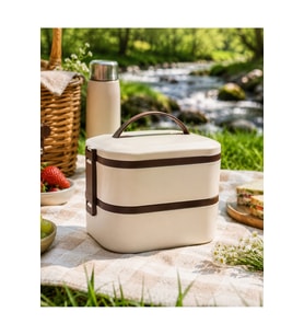 2 Katlı Paslanmaz Çelik Yemek Kabı Bento Sefer Tası 1300 ml