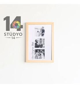 Stüdyo 14 Kişiye Özel 3 Resimli Çerçeveli Kolaj Tablo - Babablar Gübü Hediyesi - Sevgiliye Hediye
