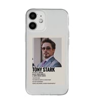 Iphone 12 Uyumlu Tony Stark Robert Downey JR. Desenli Şeffaf Telefon Kılıfı