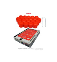 Bijon Kapağı Düz 19 Mm Turuncu 20 Li Set