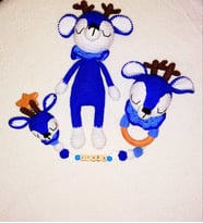 Uykucu Geyik Uyku Arkadaşı Takımı Amigurumi Organik Oyuncak