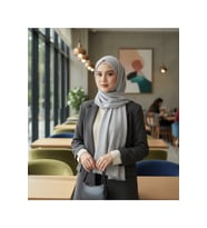 Kendinden Desenli Yaz Esintisi Krep Şal