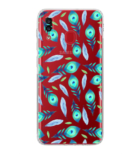 PrintiFy Samsung Galaxy A20 ile Uyumlu Nazar Boncuğu 3 Baskılı Kamera Korumalı Şeffaf Silikon Kılıf