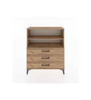 Arges Şifonyer 2 Raflı 3 Çekmeceli 88x30x106 Çam-Çam