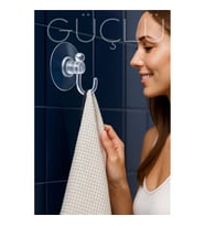 Şeffaf Askılı Vantuz Kanca  Banyo & Mutfak Duvar Askısı (4cm) - 1.36kg Taşıma 722496