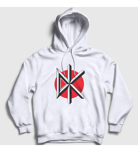 Presmono Unisex Beyaz Logo Müzik Dead Kennedys Kapüşonlu Sweatshirt 491208tt