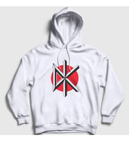 Presmono Unisex Beyaz Logo Müzik Dead Kennedys Kapüşonlu Sweatshirt 491208tt