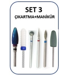 Uç Set 3 - Çıkartma ve Manikür Araçları, Pratik ve Şık Tasarım