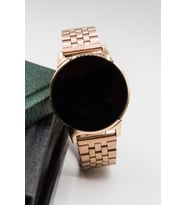 Unisex Dokunmatik Dijital Rose Gold Renk Kol Saati Faturalı İndirimli Hediyelik Ürün Çelik Kordon Avantajlı Ürün Garantili Klipsli Kordon