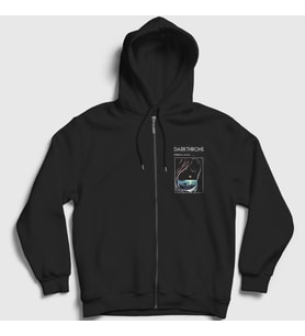 Presmono Unisex Siyah Eternal Hails Darkthrone Fermuarlı Kapüşonlu Sweatshirt 379061tt