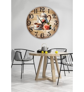 bilge Tasarım retro Duvar Saati 35 x 35 CM (Karışık)