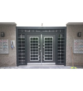 Apartman Giriş Kapısı Modelleri, Özel İmalat Antrasit Apartman Giriş Kapıları