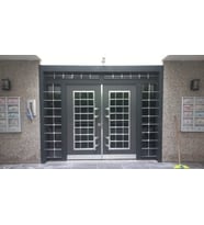 Apartman Giriş Kapısı Modelleri, Özel İmalat Antrasit Apartman Giriş Kapıları