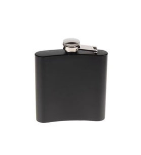 Siyah 6 Oz Çelik Cep Kanyak Matarası