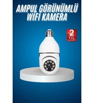 Wifi Güvenlik Kamerası Çift Kameralı Ampule Takılabilir Sensörlü