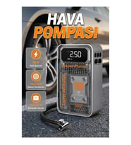 Dijital Ekranlı Kablosuz Hava Pompası – 150 PSI, 6000 mAh, Otomatik Kapanma