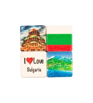 Bulgaristan Temalı Dörtlü Taş Magnet (Karışık)