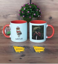 Baykuş Kupa Bardak Turuncu Fotoğraflı