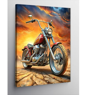 Kanvas Tablo Chopper  Motor