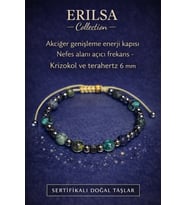 Sertifikalı Akciğer Genişleme Enerji Kapısı Nefes Alanı Açıcı Frekans Bilekliği - Krizokol Doğaltaş (Çok Renkli)