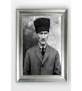 Gümüş Çerçeveli Atatürk Tablo cv948