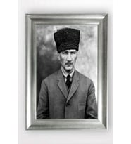 Gümüş Çerçeveli Atatürk Tablo cv948