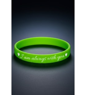 “I Am Always With You” Kalpli Kadın Erkek Silikon Bileklik – Sevgiliye Anlamlı Hediye