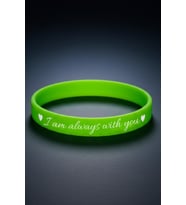 “I Am Always With You” Kalpli Kadın Erkek Silikon Bileklik – Sevgiliye Anlamlı Hediye