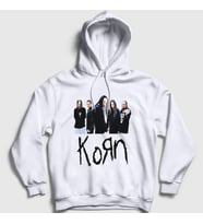 Presmono Unisex Beyaz Members Korn Kapüşonlu Sweatshirt 92803tt