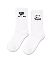Cute But Psycho Yazılı Unisex Tenis Çorap