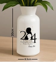 BK Gift Kişiye Özel Öğretmenler Günü Tasarımlı Seramik Vazo-16, Ev Hediyesi, Öğretmene Hediye