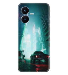 Vivo Y22S Kılıf Silikon Desen Özel Seri Night Cars 1619