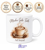Mocha Gibi Tatlı Yazılı Baskılı Kupa Bardak Kahve Hediye
