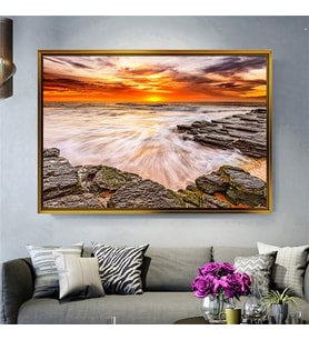 Altın Çerçeveli dekoratif tablo l683 (Gold)