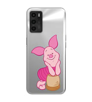Oppo A16 / A55 Uyumlu Piglet Tasarımlı Şeffaf Telefon Kılıfı