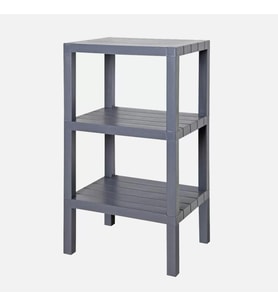 Demonte Plastik Raf 3 Katlı 38x29x74 cm Gri