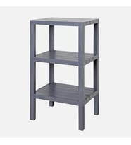 Demonte Plastik Raf 3 Katlı 38x29x74 cm Gri