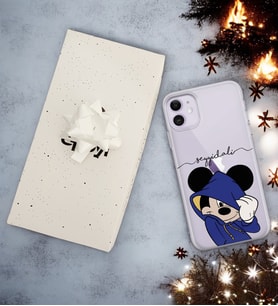Kapşünlu Mickey Tasarımlı Kişiye Özel Şeffaf Telefon Kılıfı (Tüm Telefon Modelleri Mevcuttur.) - Hediye Kutulu