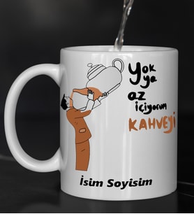 Komik - Esprili Kupaa Bardakk YOK YA AZ İÇİYORUM KAHVEYİ Tasarımlı Komik Kupaa Bardakk