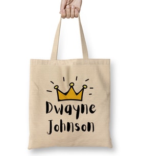 Dwayne Johnson Artwork Bez Çanta Uzun Saplı