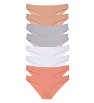 8 adet Süper Eko Set Likralı Kadın Slip Külot Ten Gri Beyaz Pudra