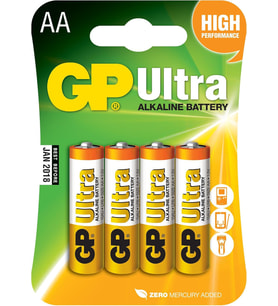 Batteries Gp15Au Ultra Alkalin Lr6/E91/Aa Kalem Pil, 1.5 Volt, 4'Lü Kart