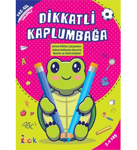 Dikkatli Kaplumbağa - Yaz-Sil-Kalemli
