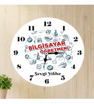 Bilgisayar Öğretmeni Duvar Saati