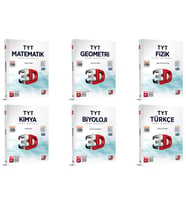 3D Yayınları TYT Tüm Dersler Soru Bankası Seti 6 Kitap Bir Arada