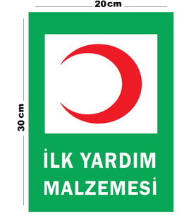 Metal İlk Yardım Malzemesi 20cm x 30cm A4 Büyüklüğünde Uyarı Levhası Yönlendirme Tabelası